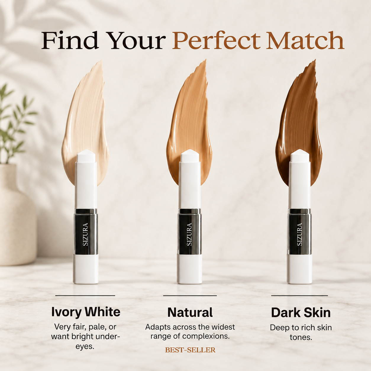 Sizura™ Color-Changing Foundation Stick
