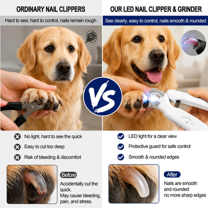 PawsLynn™ SafeTrim  2-in-1 LED Nail Clipper & Grinder