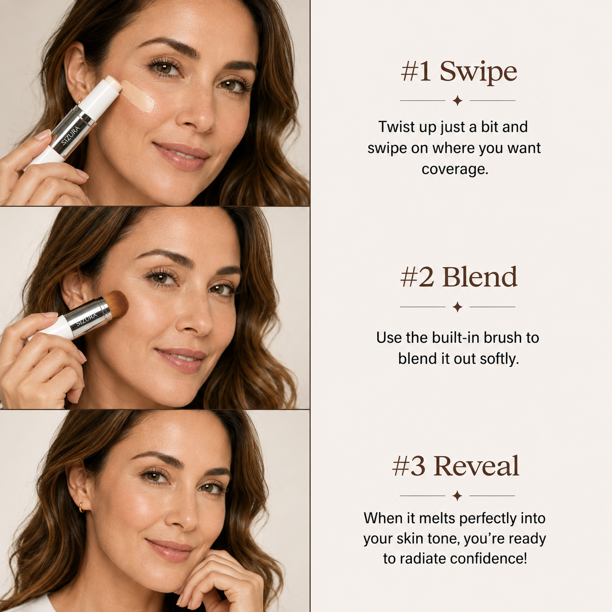 Sizura™ Color-Changing Foundation Stick